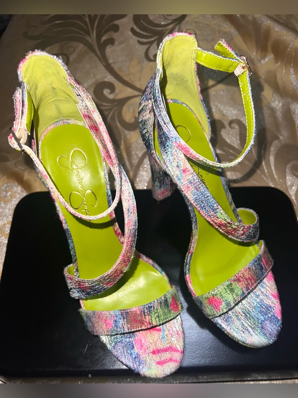 Jessica Simpson IIey Platform Sandals Garden Dream Floral Size 11